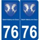 76 Saint-Valery-en-Caux blason autocollant plaque stickers ville