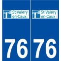 76 Saint-Valery-en-Caux logo autocollant plaque stickers ville