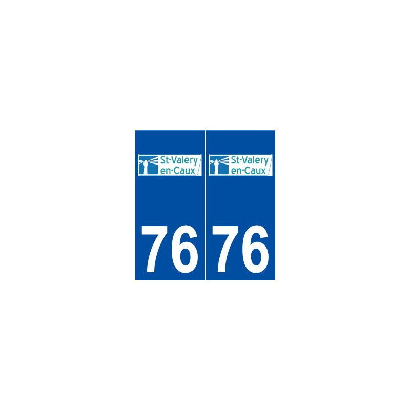 76 Saint-Valery-en-Caux logo autocollant plaque stickers ville