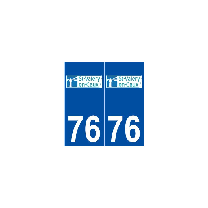 76 Saint-Valery-en-Caux logo autocollant plaque stickers ville