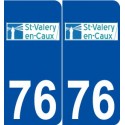 76 Saint-Valery-en-Caux logo autocollant plaque stickers ville