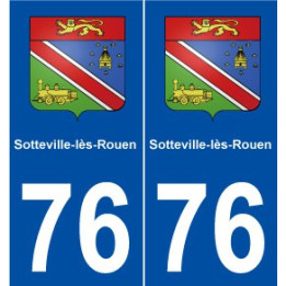 76 Sotteville-lès-Rouen blason autocollant plaque stickers ville