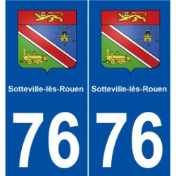 76 Sotteville-lès-Rouen blason autocollant plaque stickers ville