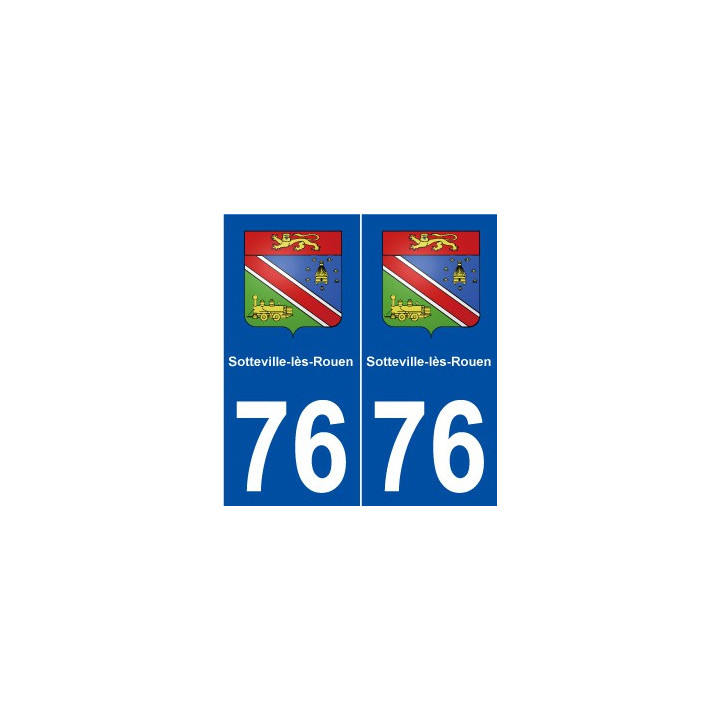 76 Sotteville-lès-Rouen blason autocollant plaque stickers ville