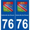 76 Sotteville-lès-Rouen blason autocollant plaque stickers ville