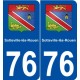 76 Sotteville-lès-Rouen blason autocollant plaque stickers ville