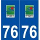 76 Sotteville-lès-Rouen logo autocollant plaque stickers ville
