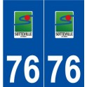 76 Sotteville-lès-Rouen logo autocollant plaque stickers ville