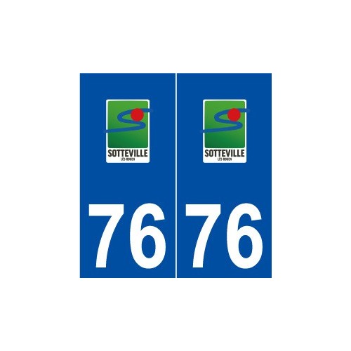 76 Sotteville-lès-Rouen logo autocollant plaque stickers ville