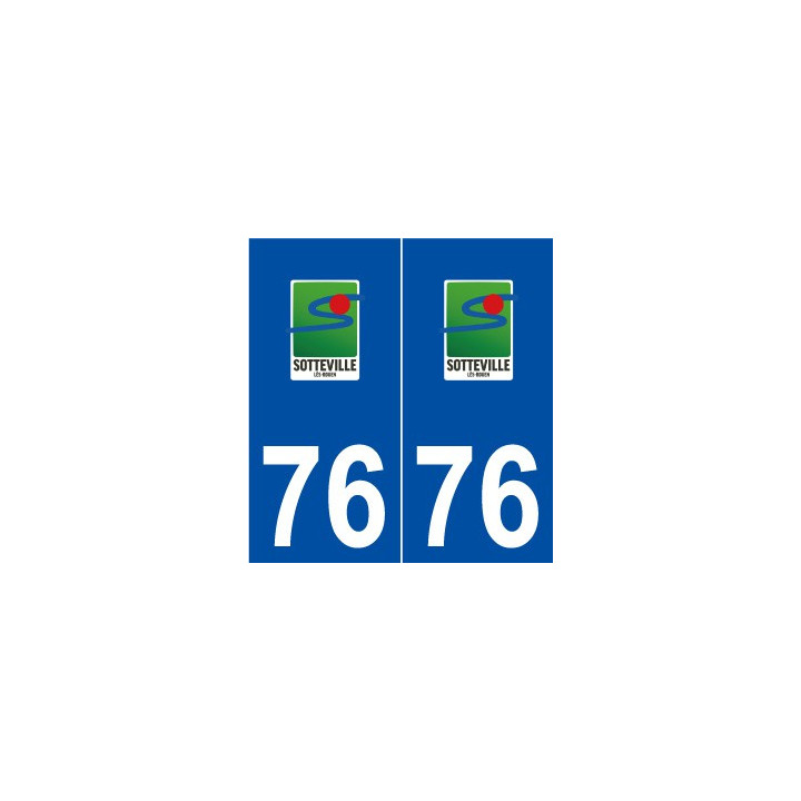 76 Sotteville-lès-Rouen logo autocollant plaque stickers ville