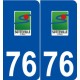76 Sotteville-lès-Rouen logo autocollant plaque stickers ville