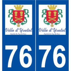 76 Yvetot logo autocollant plaque stickers ville