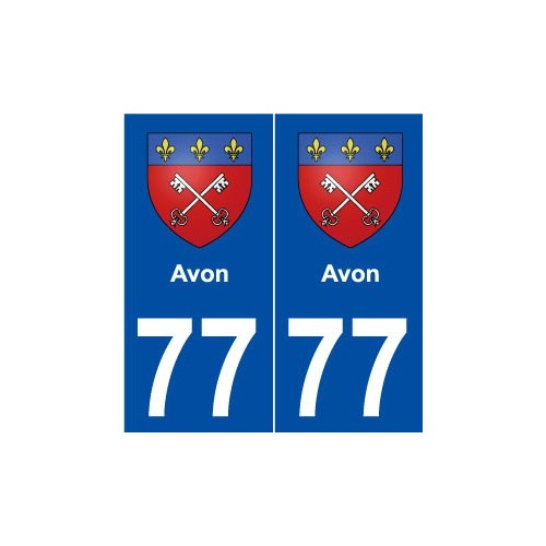 77 Avon blason autocollant plaque stickers ville