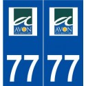77 Avon logo autocollant plaque stickers ville