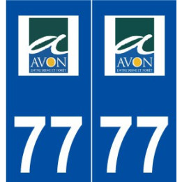 77 Avon logo autocollant plaque stickers ville
