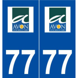 77 Avon logo autocollant plaque stickers ville