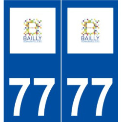 77 Bailly-Romainvilliers logo autocollant plaque stickers ville