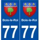 77 Bois-le-Roi blason autocollant plaque stickers ville