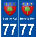 77 Bois-le-Roi blason autocollant plaque stickers ville