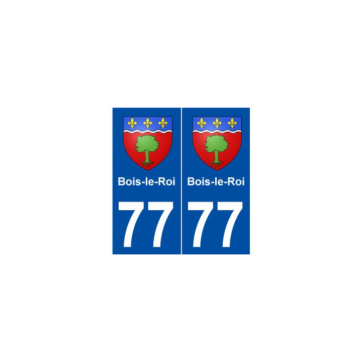 77 Bois-le-Roi blason autocollant plaque stickers ville