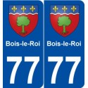 77 Bois-le-Roi blason autocollant plaque stickers ville
