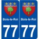 77 Bois-le-Roi blason autocollant plaque stickers ville