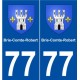 77 Brie-Comte-Robert blason autocollant plaque stickers ville