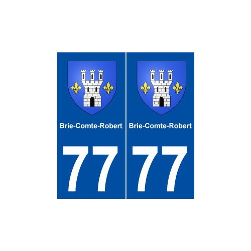 77 Brie-Comte-Robert blason autocollant plaque stickers ville