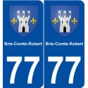 77 Brie-Comte-Robert blason autocollant plaque stickers ville
