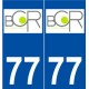 77 Brie-Comte-Robert logo autocollant plaque stickers ville
