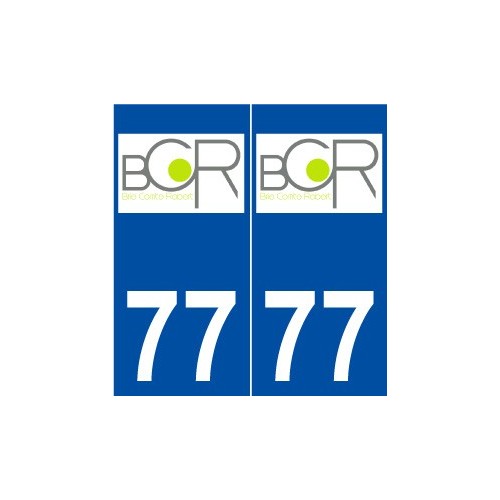 77 Brie-Comte-Robert logo autocollant plaque stickers ville