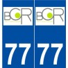 77 Brie-Comte-Robert logo autocollant plaque stickers ville