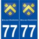 77 Brou-sur-Chantereine blason autocollant plaque stickers ville