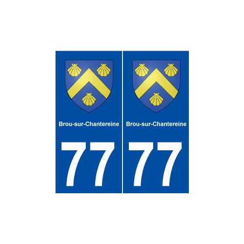77 Brou-sur-Chantereine blason autocollant plaque stickers ville
