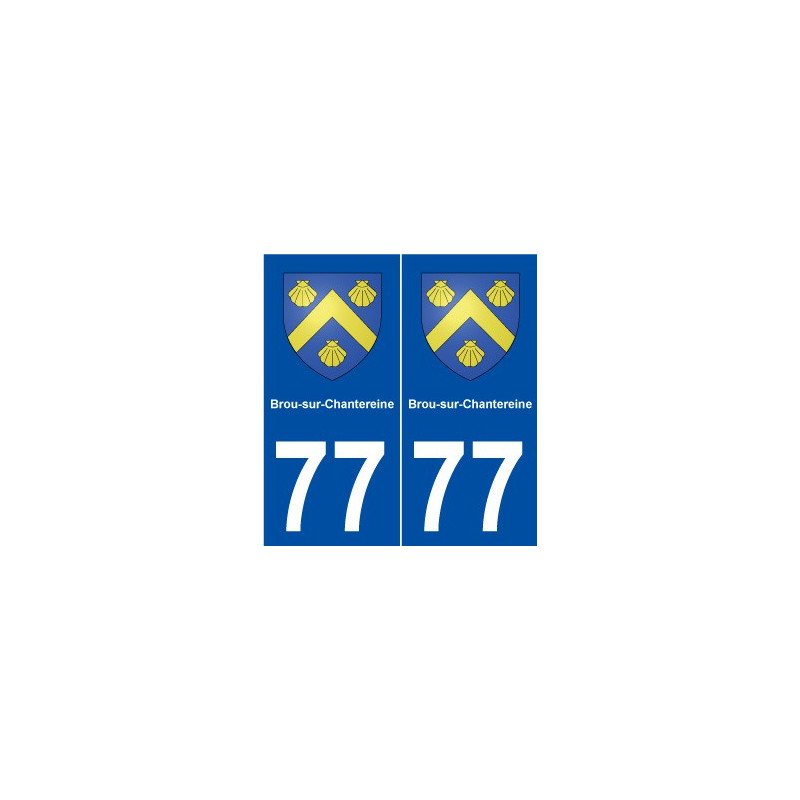 77 Brou-sur-Chantereine blason autocollant plaque stickers ville