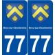 77 Brou-sur-Chantereine blason autocollant plaque stickers ville