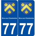77 Brou-sur-Chantereine blason autocollant plaque stickers ville