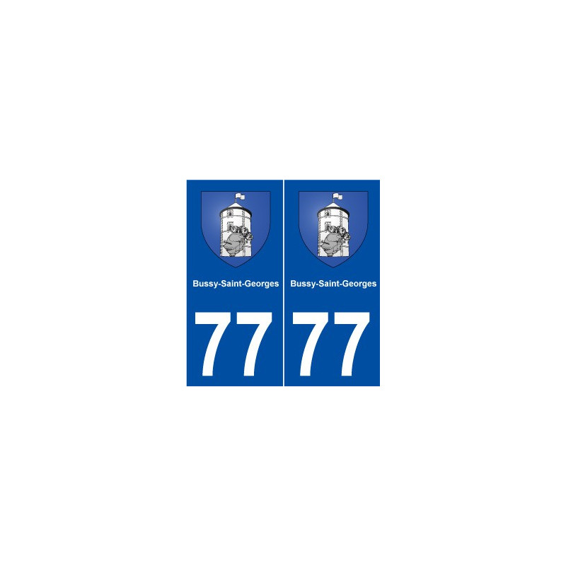 77 Bussy-Saint-Georges blason autocollant plaque stickers ville