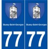 77 Bussy-Saint-Georges blason autocollant plaque stickers ville