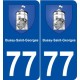 77 Bussy-Saint-Georges blason autocollant plaque stickers ville