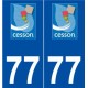 77 Cesson logo autocollant plaque stickers ville