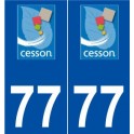 77 Cesson logo autocollant plaque stickers ville