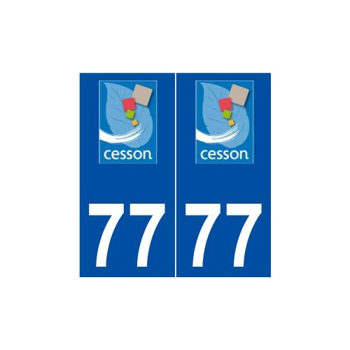 77 Cesson logo autocollant plaque stickers ville