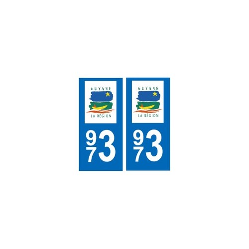 973 Guyane autocollant plaque 