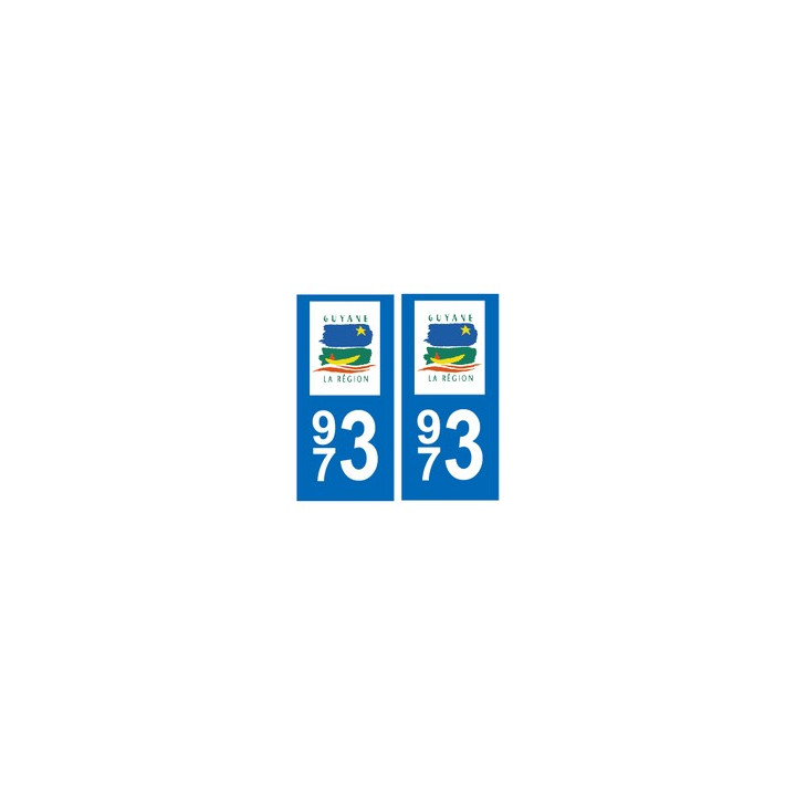 973 Guyane autocollant plaque 