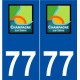 77 Champagne-sur-Seine logo autocollant plaque stickers ville