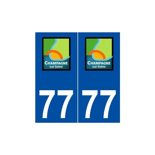 77 Champagne-sur-Seine logo autocollant plaque stickers ville