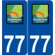 77 Champagne-sur-Seine logo autocollant plaque stickers ville