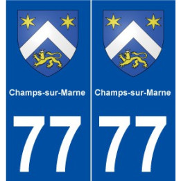 77 Champs-sur-Marne blason autocollant plaque stickers ville