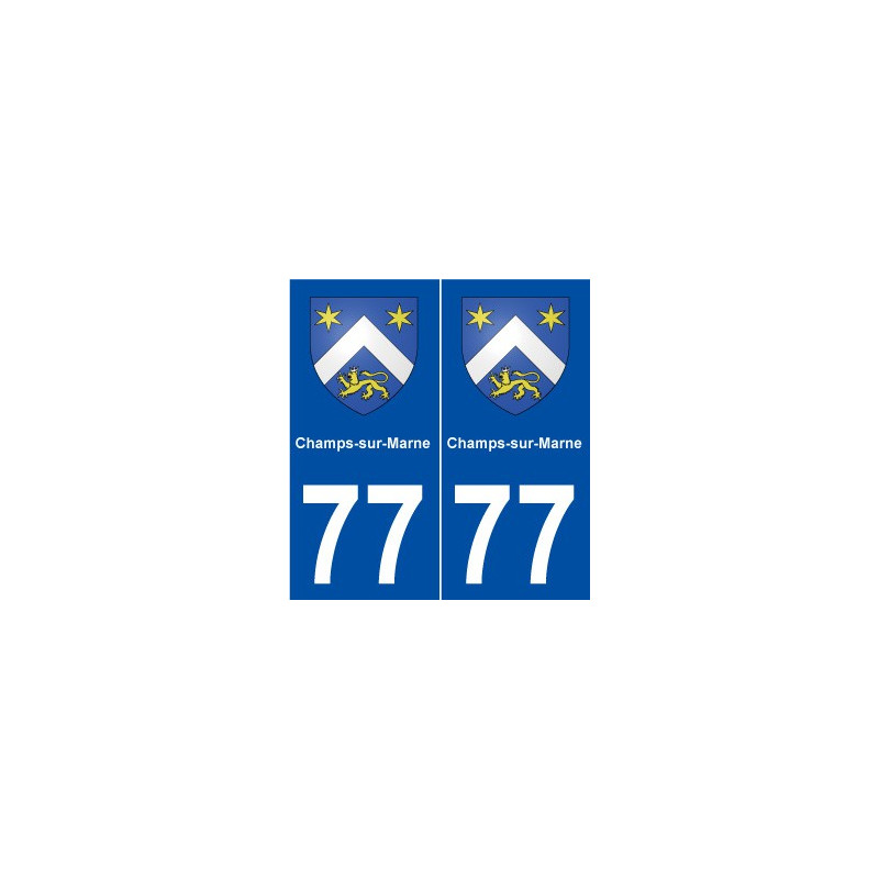 77 Champs-sur-Marne blason autocollant plaque stickers ville